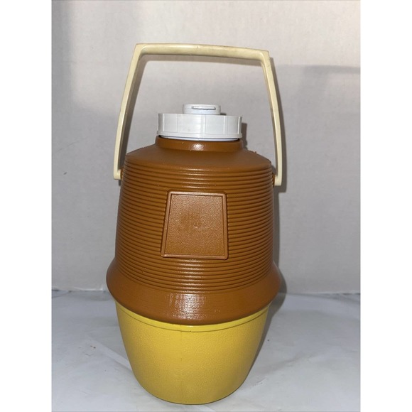 Vintage Poloron SEARS Drink Cooler, Green & White, 1 /2Gallon, Vacucel Insulated - Picture 1 of 12